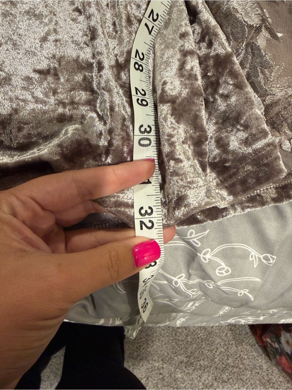 POL Crushed Velvet Embroidered Tunic Dress - Picture 9 of 9